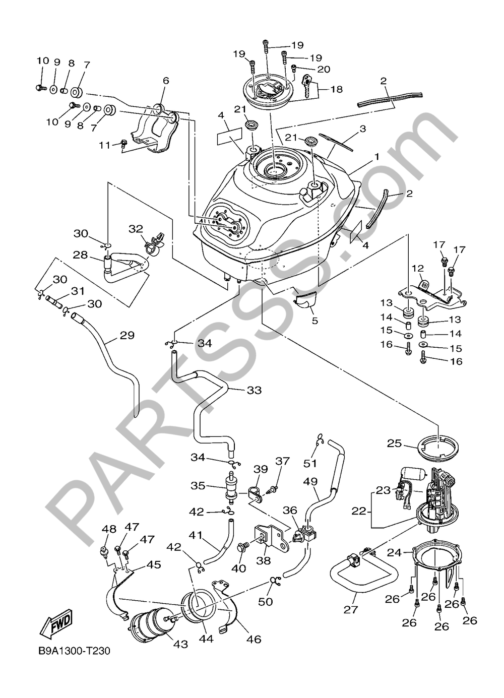 DEPOSITO DE COMBUSTIBLE Yamaha MT-03 2018