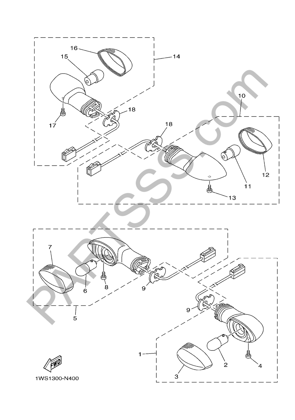 LUZ DE DESTELLADOR Yamaha MT-07 ABS 2018