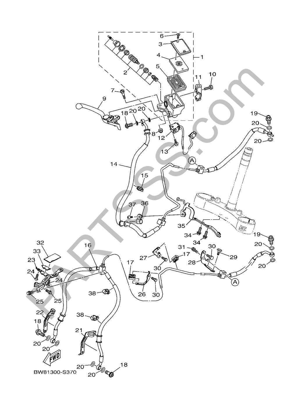 CILINDRO MAESTRO DELANTERO Yamaha MT-10 SP 2017