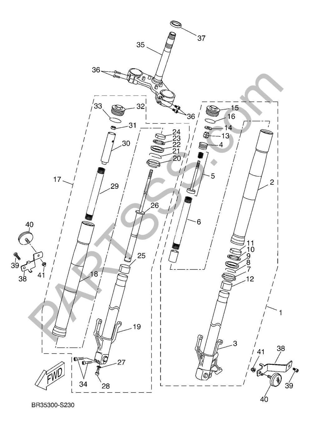 HORQUILLA DELANTERA Yamaha MT-125 ABS 2017