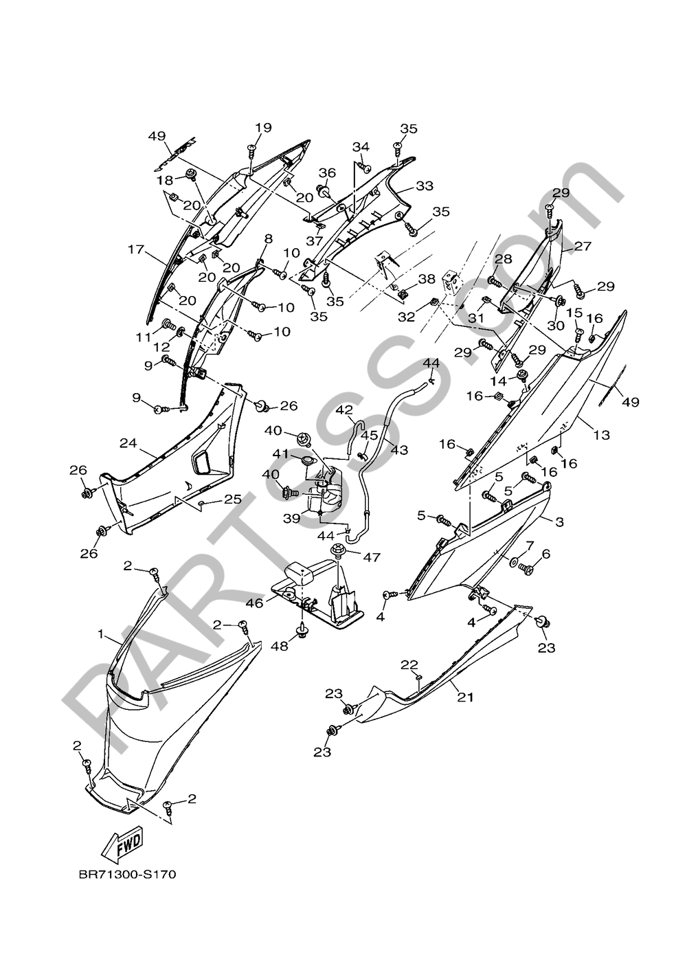 CUBIERTA LATERAL Yamaha Tricity 2017