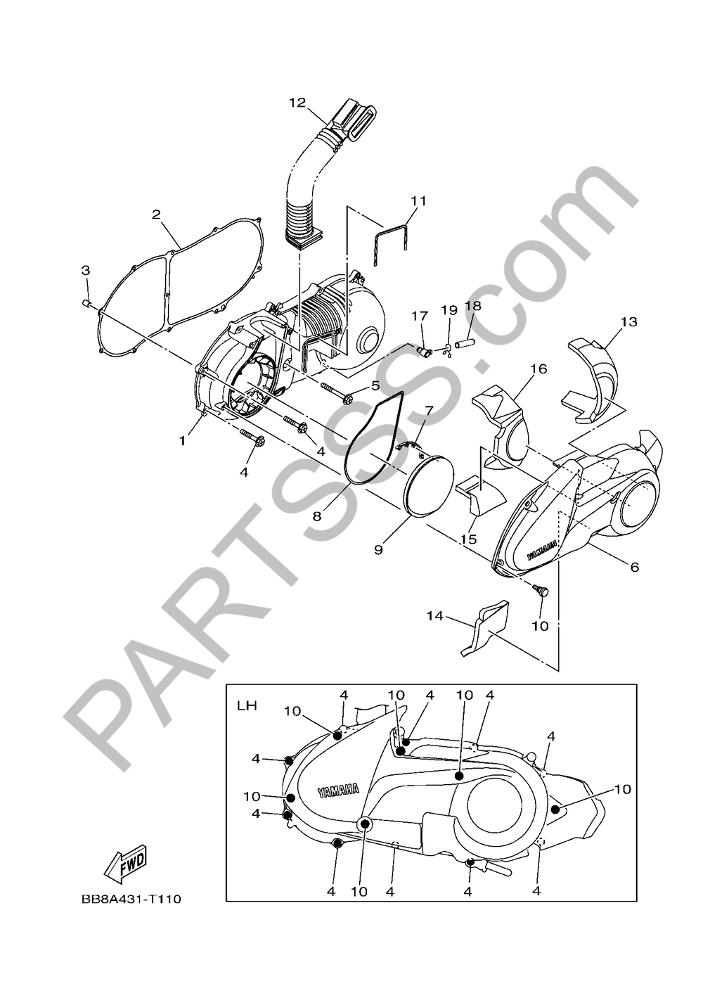 CUBIERTA DE CARTER 1 Yamaha Tricity 2018