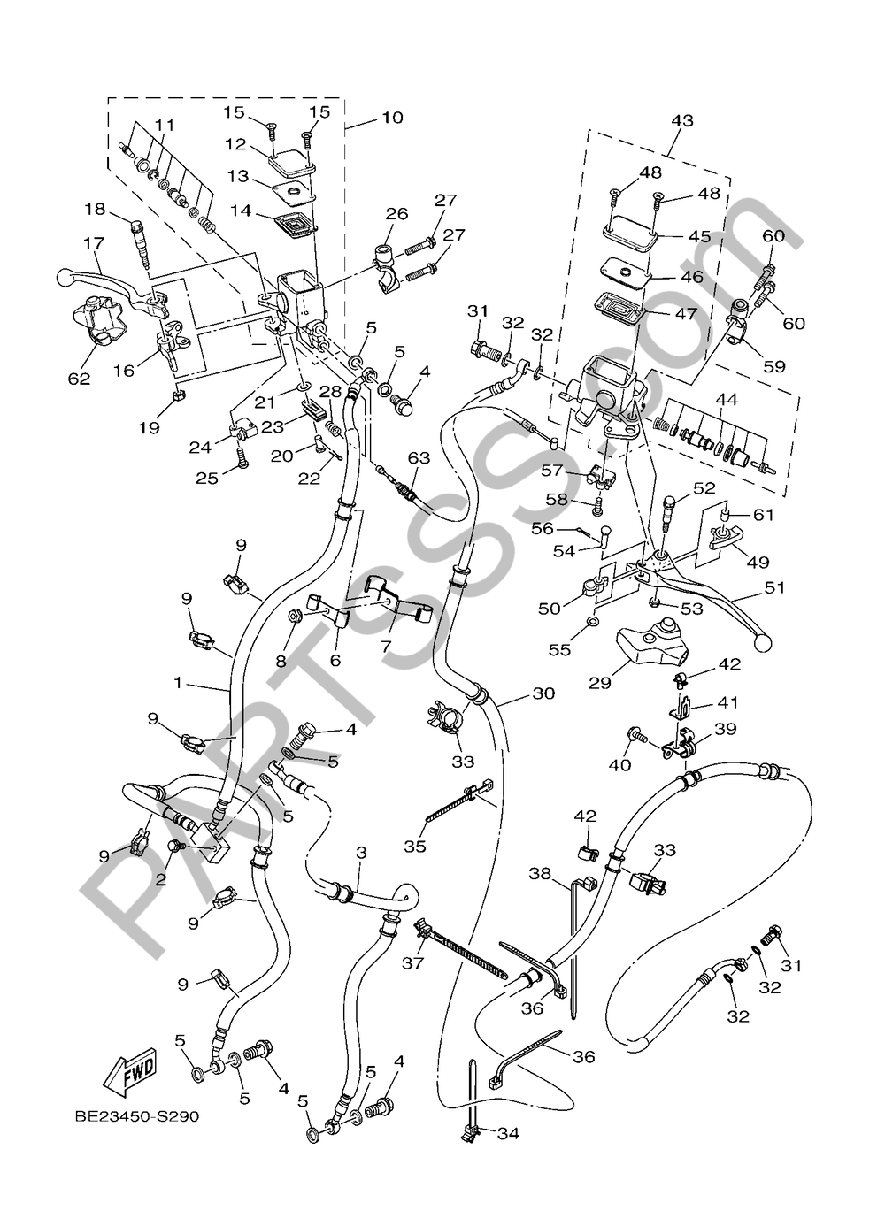 CILINDRO MAESTRO DELANTERO Yamaha Tricity 2018