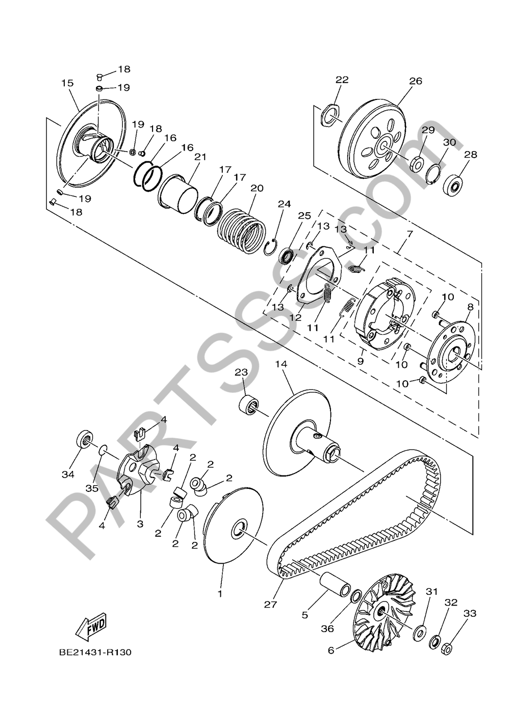 CLUTCH Yamaha Tricity 2018