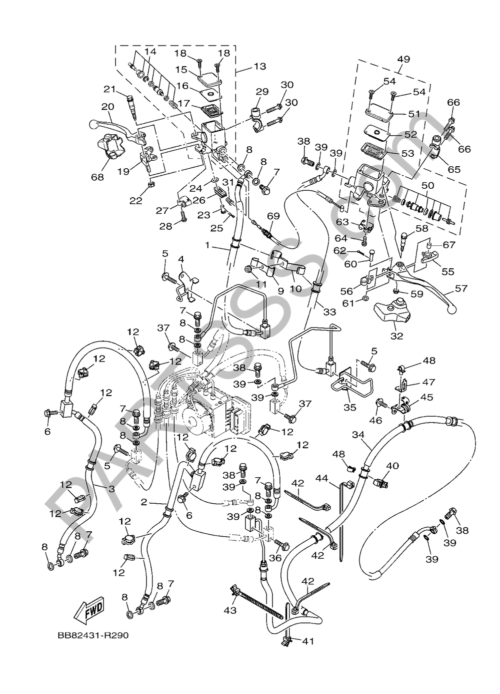 FRONT MASTER CYLINDER Yamaha Tricity 2018