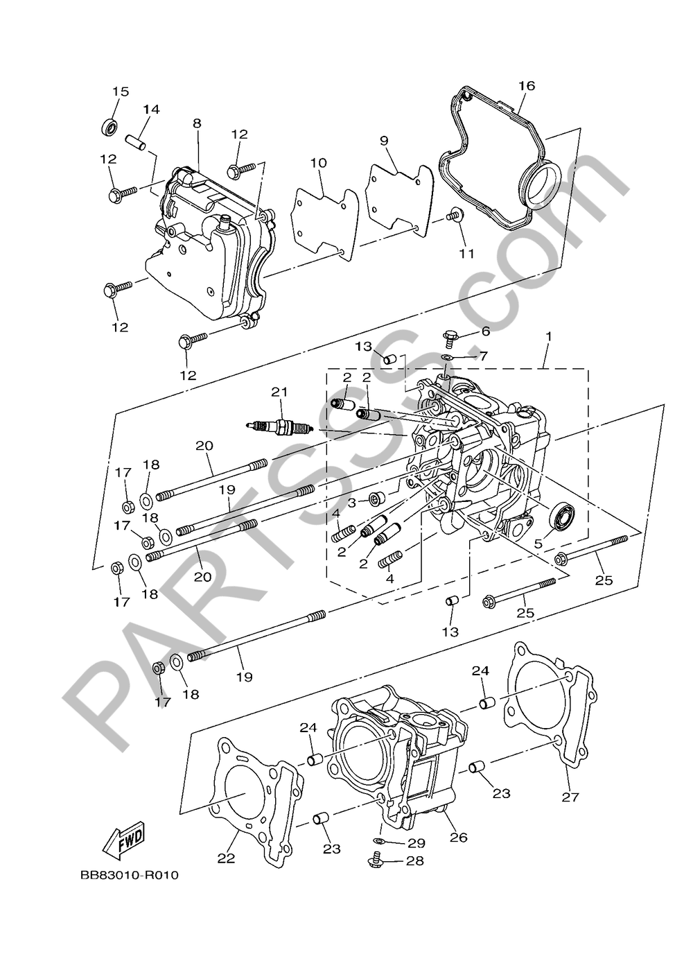 CYLINDER HEAD Yamaha Tricity 2018