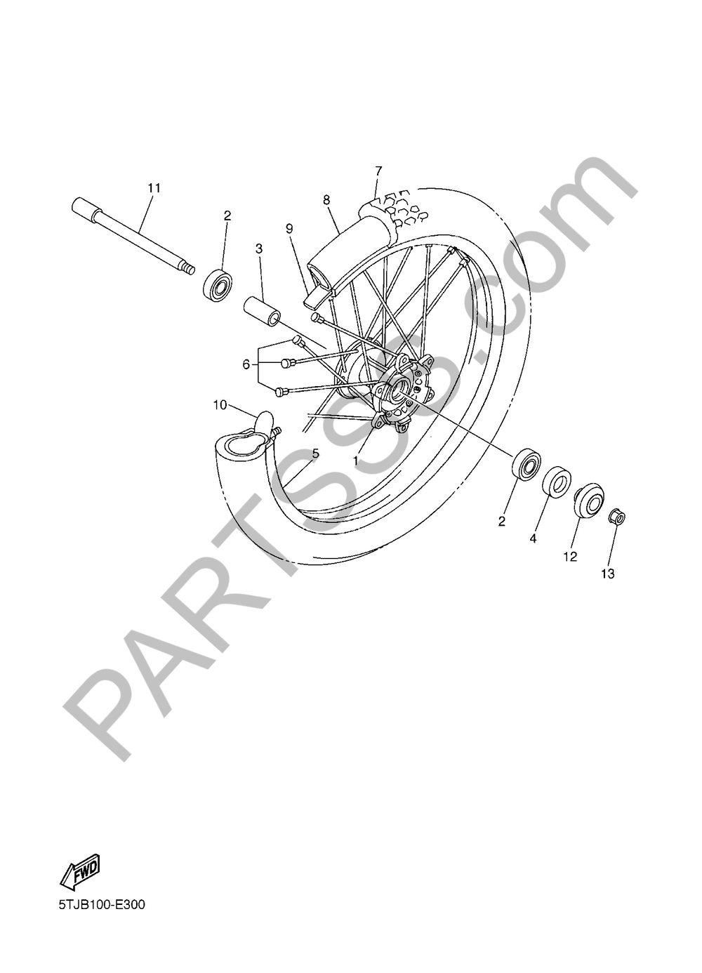 FRONT WHEEL Yamaha WR450F 2018