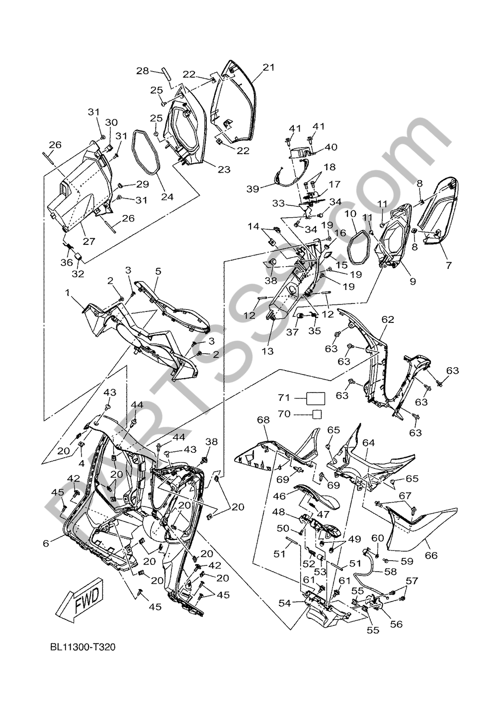 PATA PROTEGIDA Yamaha X-MAX 300 2018