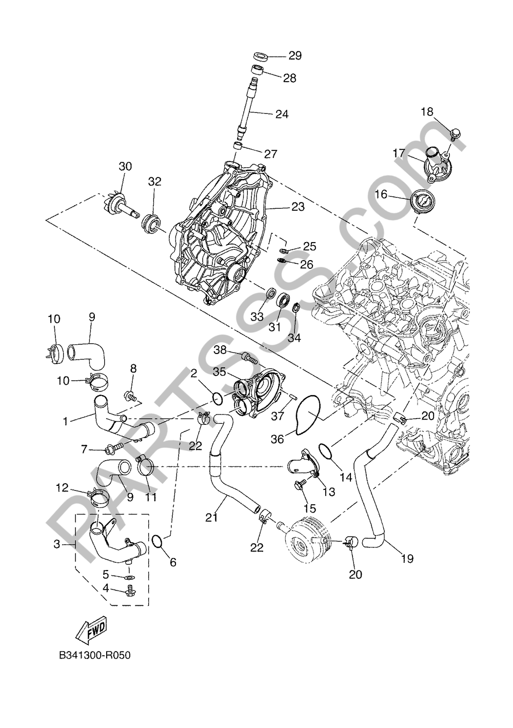 BOMBA DE AGUA Yamaha XSR 700 2017