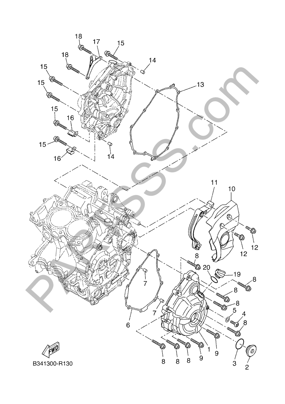 CUBIERTA DE CARTER 1 Yamaha XSR 900 ABARTH 2016
