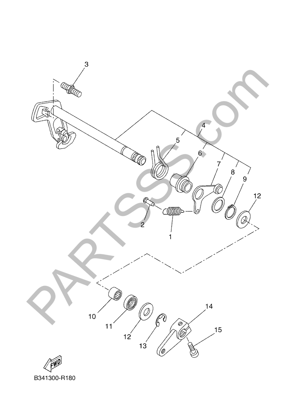 EJE DE CAMBIO & PEDAL Yamaha XSR 900 ABARTH 2016