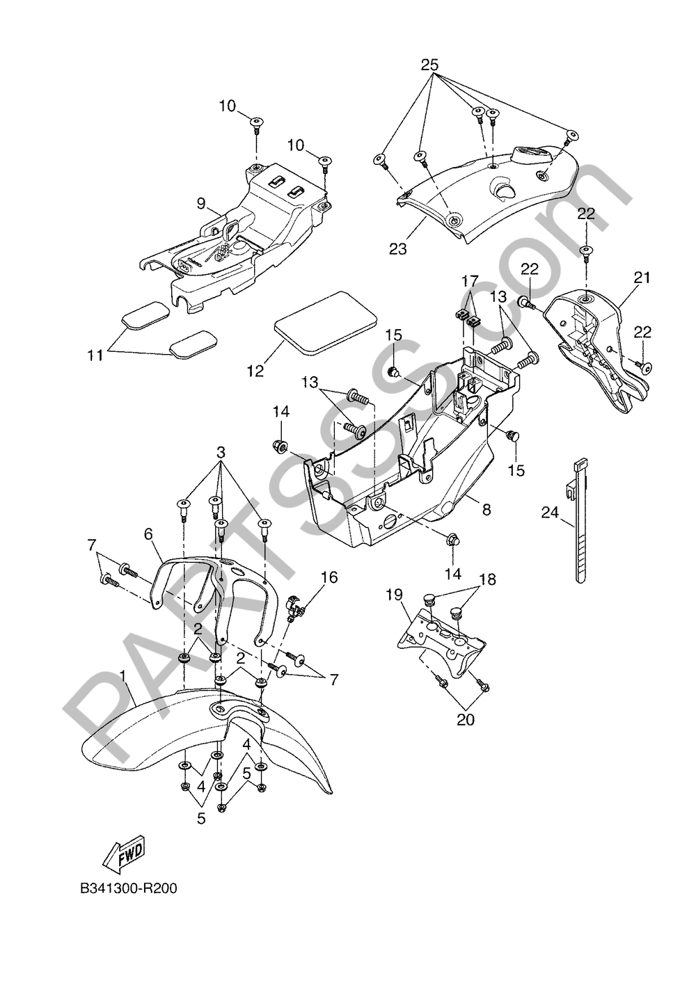 GUARDABARRO Yamaha XSR 900 ABARTH 2016