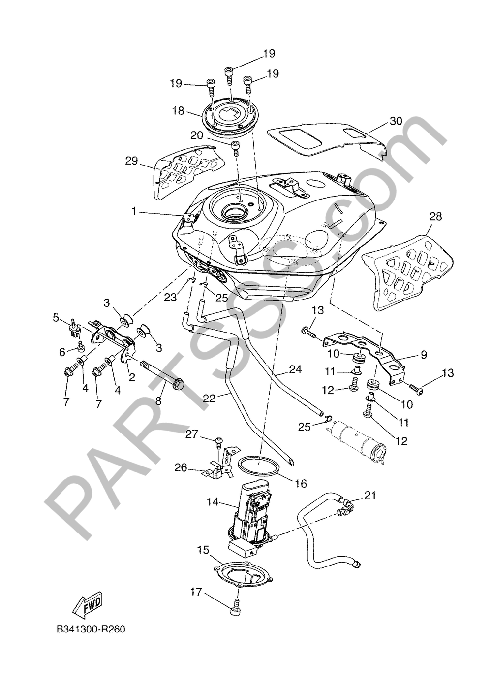 DEPOSITO DE COMBUSTIBLE Yamaha XSR 900 ABARTH 2016