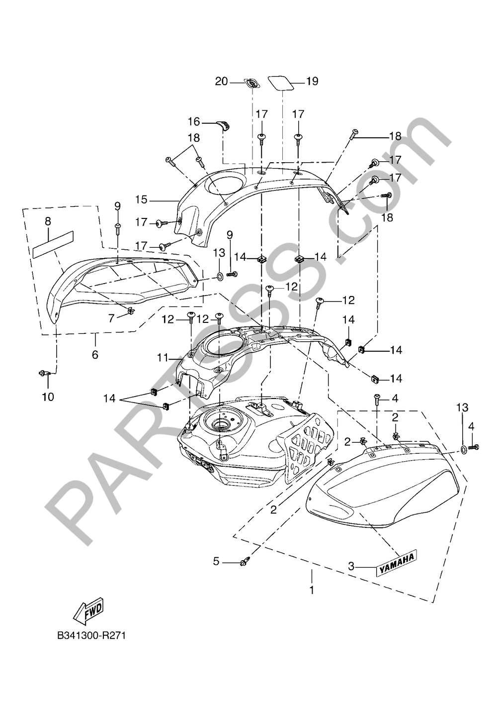 DEPOSITO DE COMBUSTIBLE 2 Yamaha XSR 900 ABARTH 2016