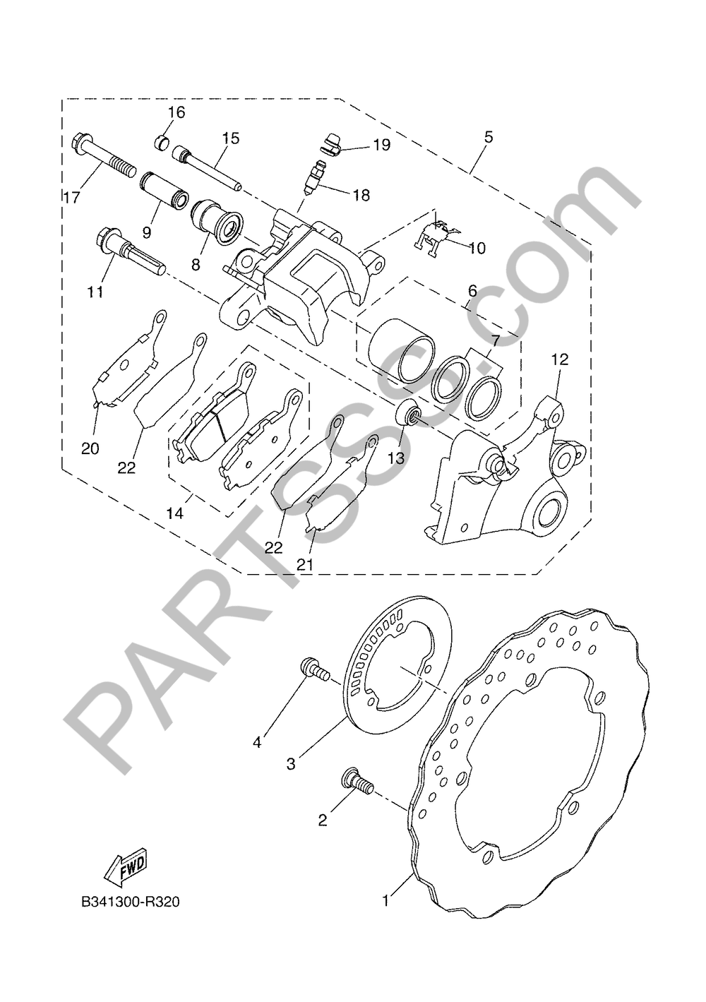 CALIBRE FRENO TRASERA Yamaha XSR 900 ABARTH 2016