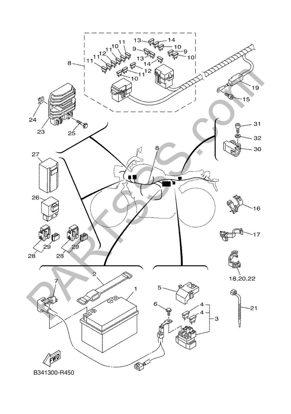 EQUIPO ELECTRICO 1 Yamaha XSR 900 ABARTH 2016