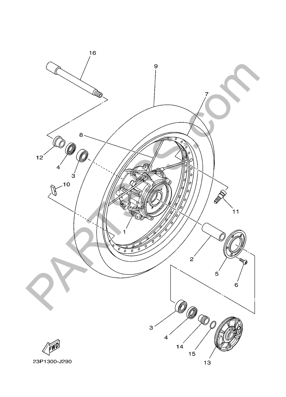 RUEDA DELANTERA Yamaha XT1200ZE SuperTenere 2017