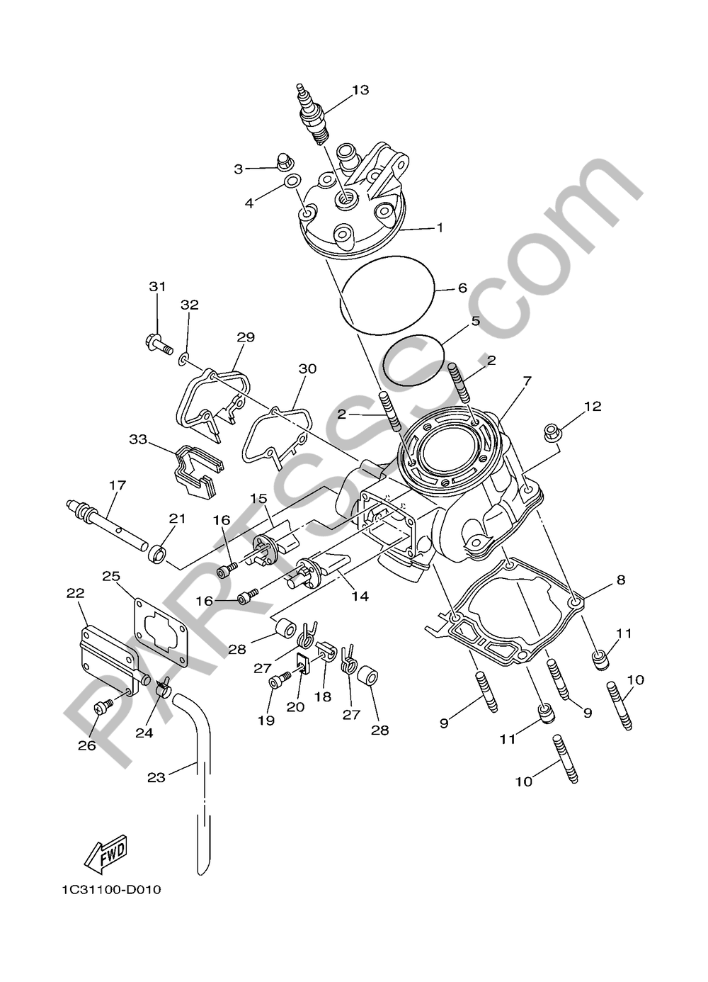 CYLINDER HEAD Yamaha YZ125 2017