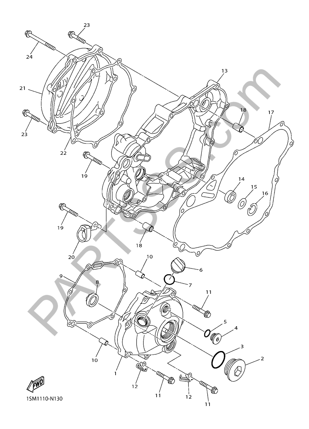 yz250f crankcase cover