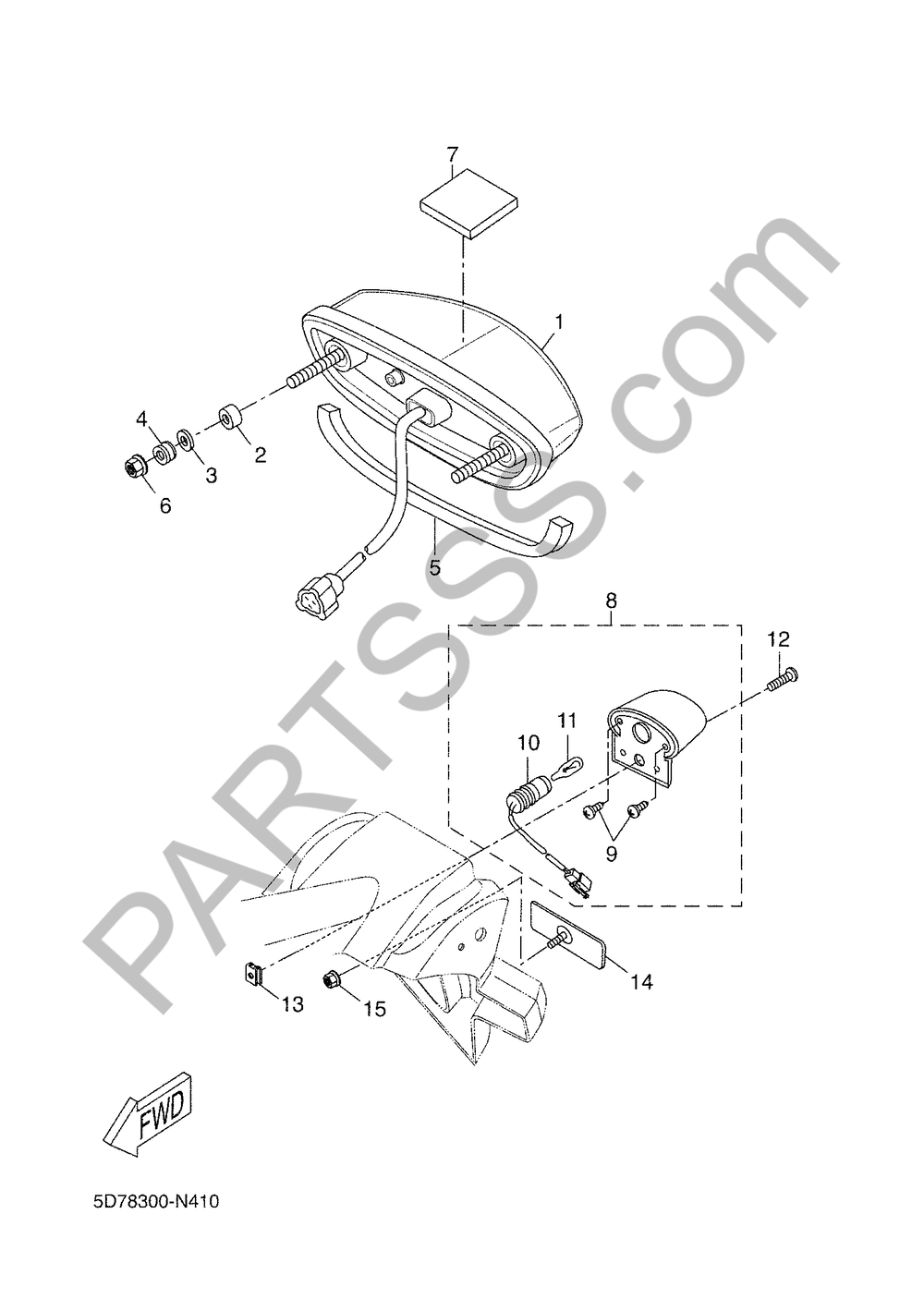 LUZ DE COLA Yamaha YZF-R125 2018