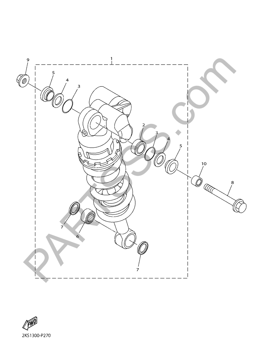 SUSPENSION TRASERO Yamaha YZF-R1M 2017