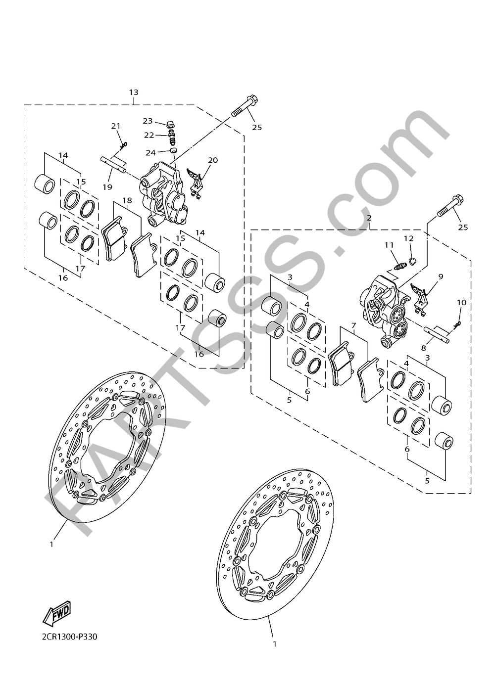 CALIBRE FRENO DELANTERA Yamaha YZF-R1 2017
