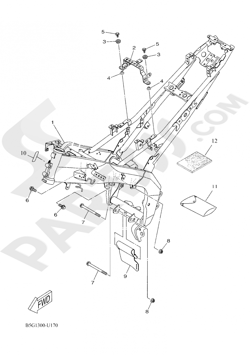 FRAME Yamaha YZF-R125 ABS 2020