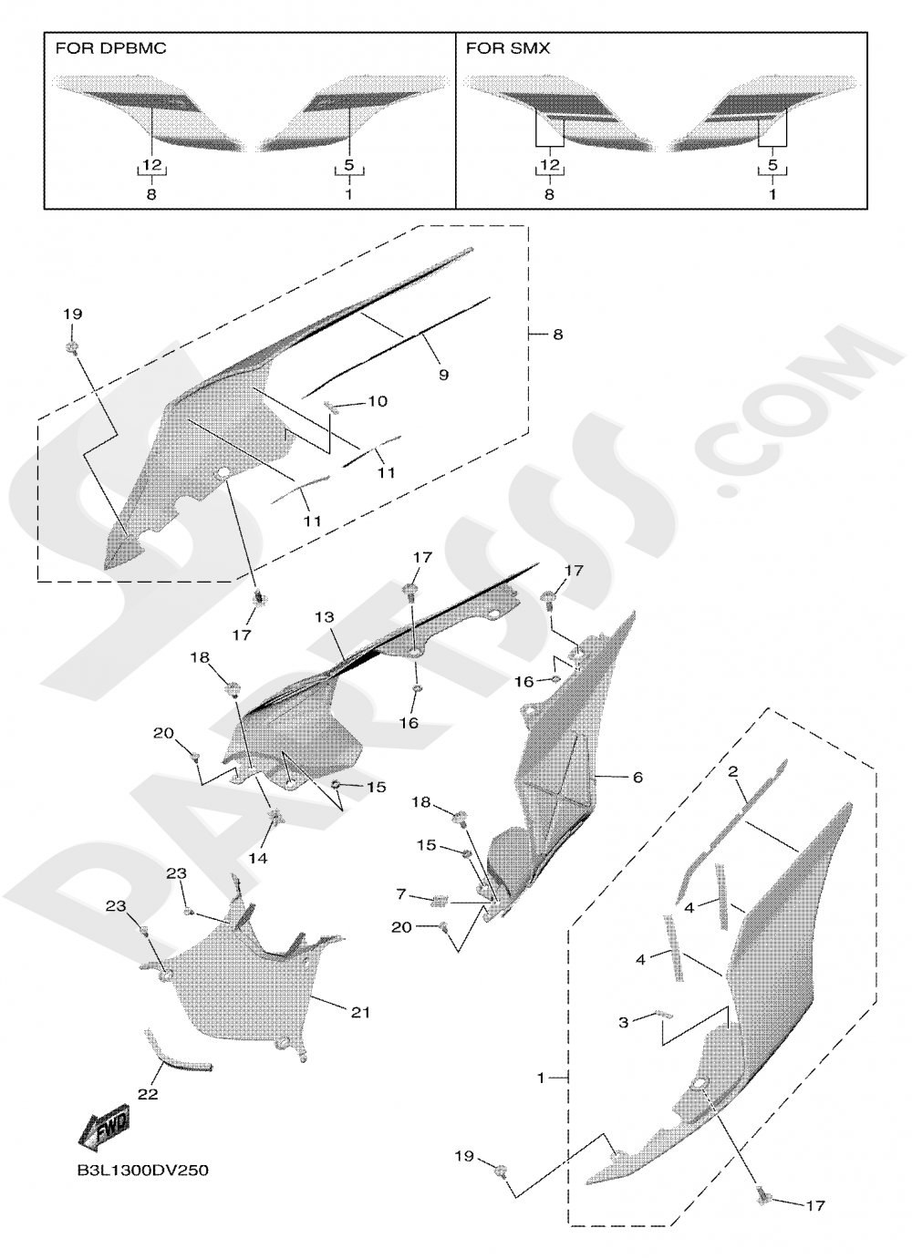 CUBIERTA LATERAL Yamaha YZF-R1 2020