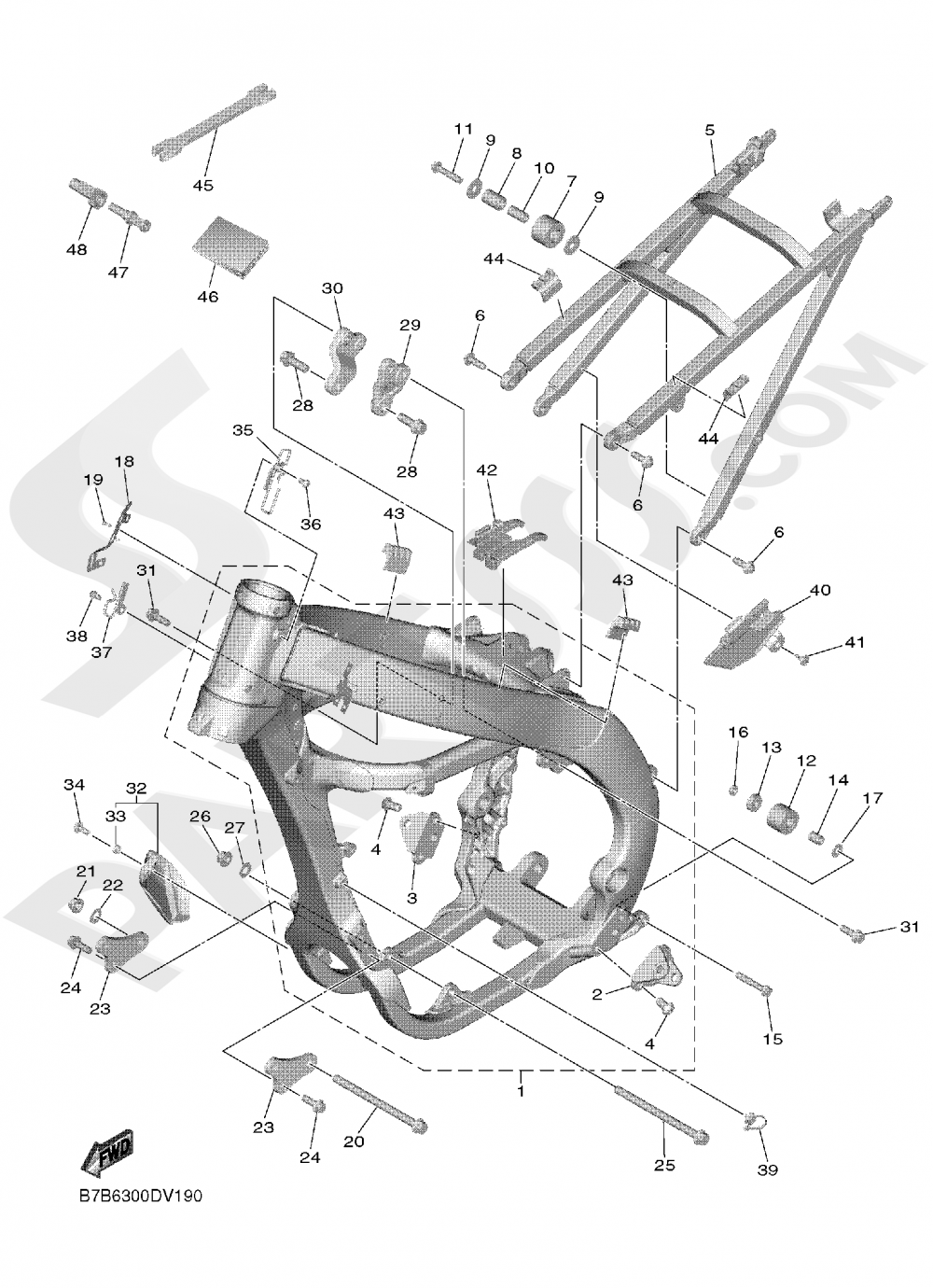 FRAME Yamaha YZ250F 2020