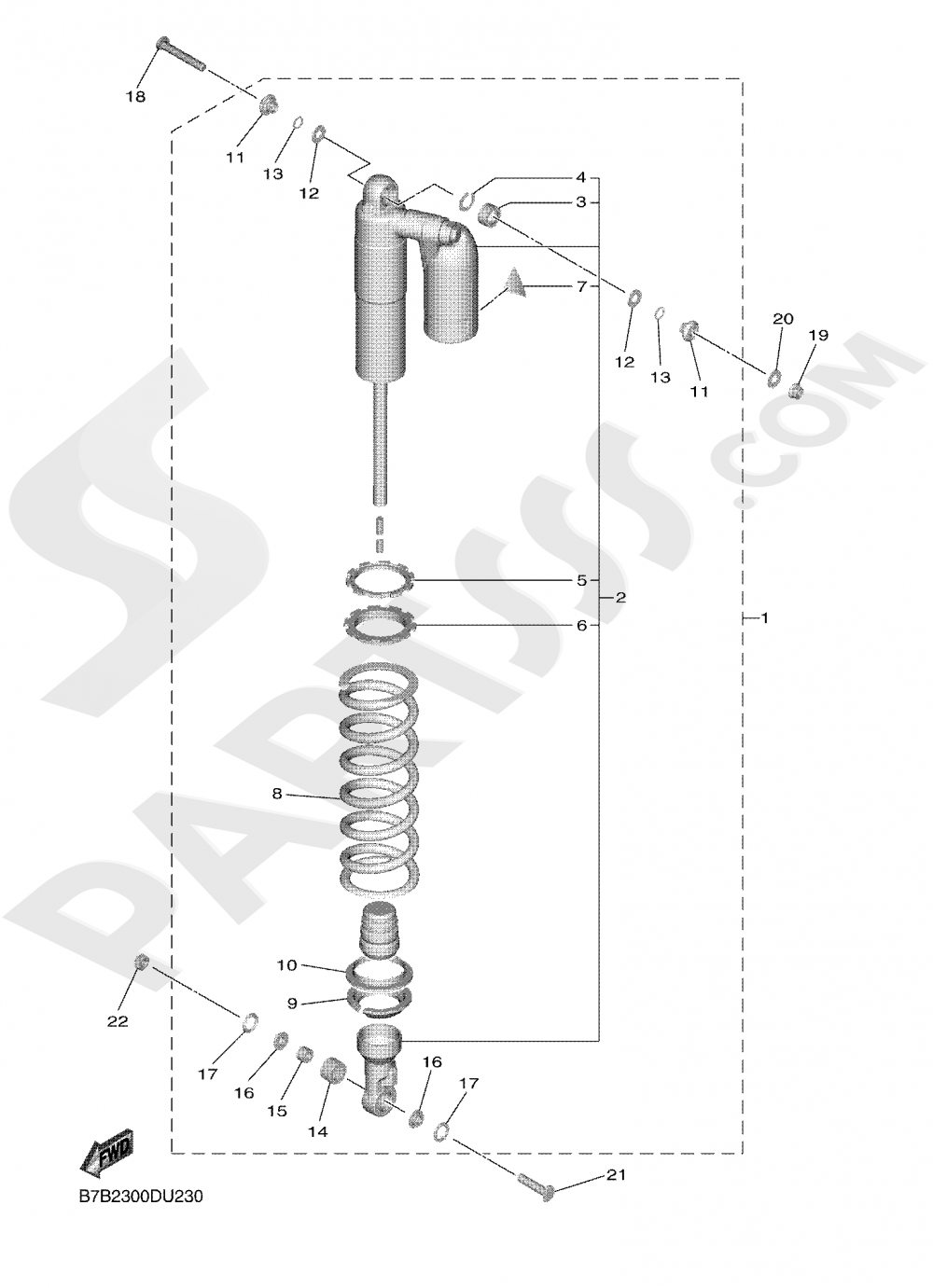 REAR SUSPENSION Yamaha YZ250F 2019