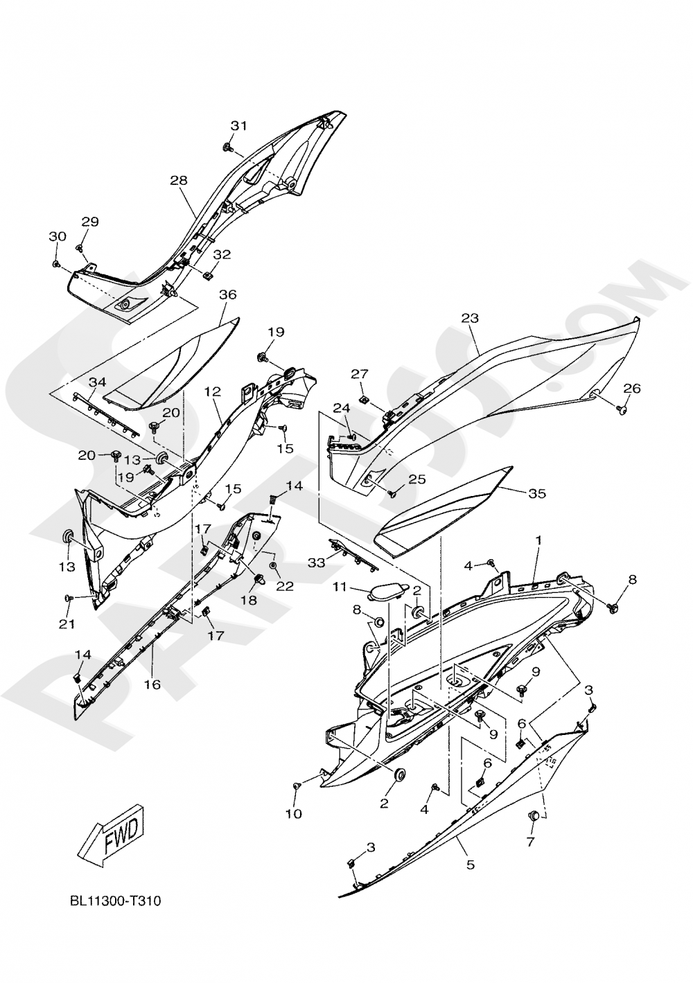STAND & FOOTREST 2 Yamaha X-Max 125 ABS 2020