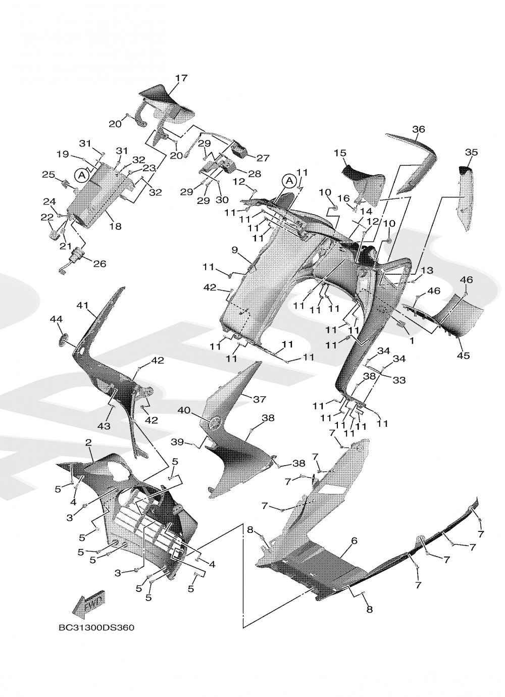 LEG SHIELD Yamaha T-MAX 530 SX ABS 2019