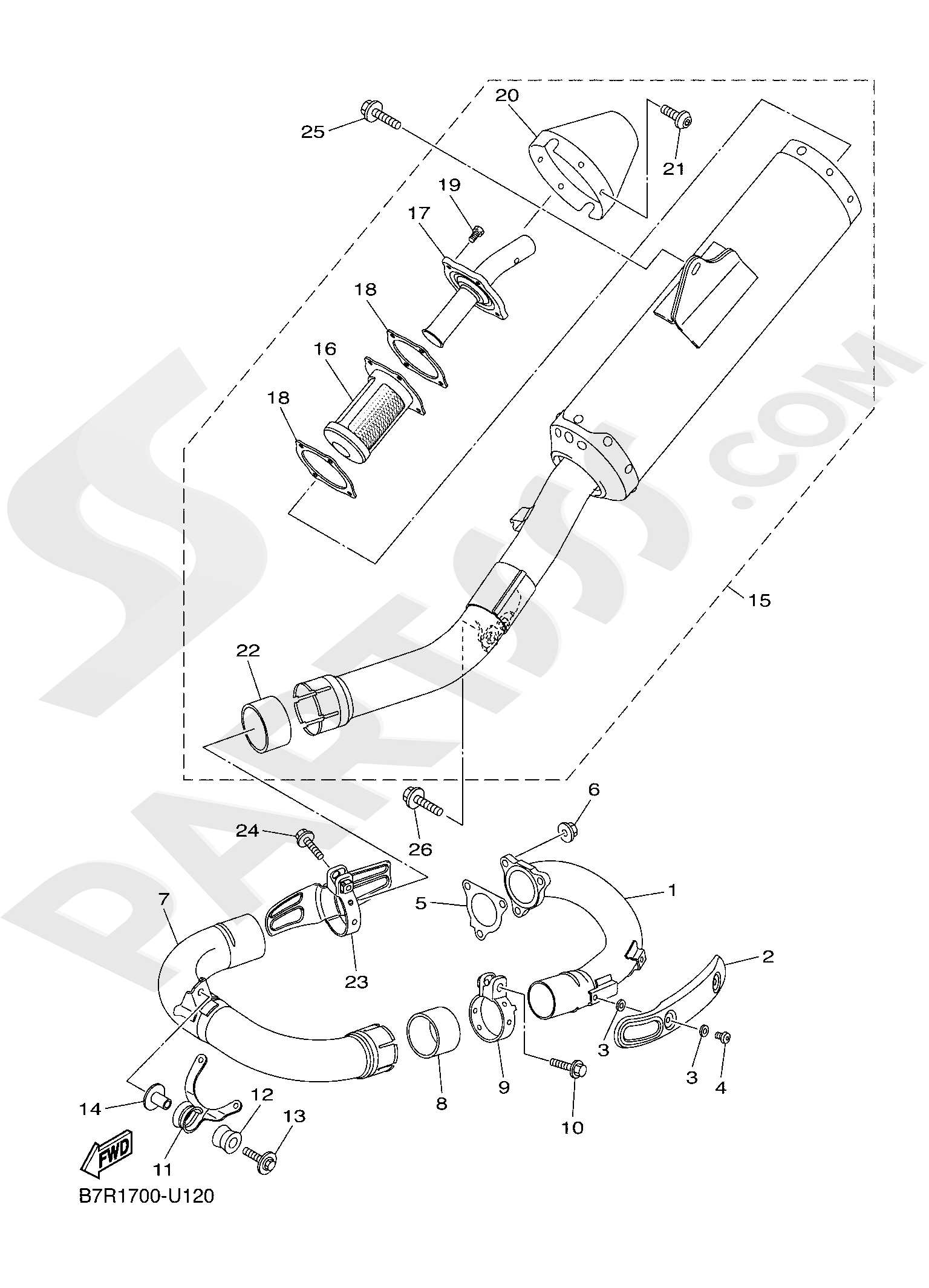 Yamaha WR450F 2019 EXHAUST