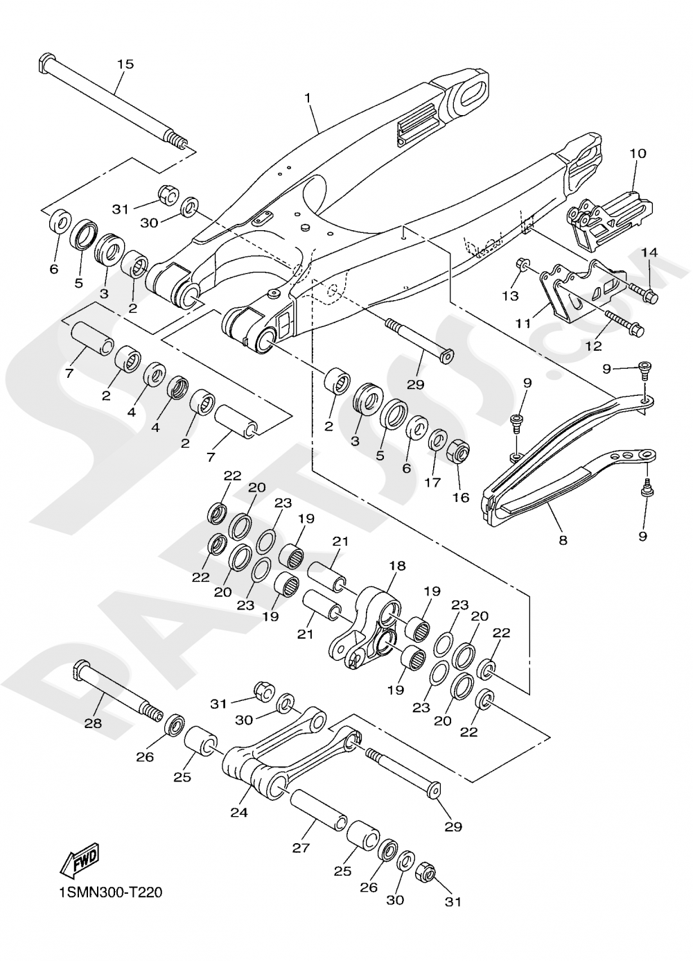 REAR ARM Yamaha WR250F 2019