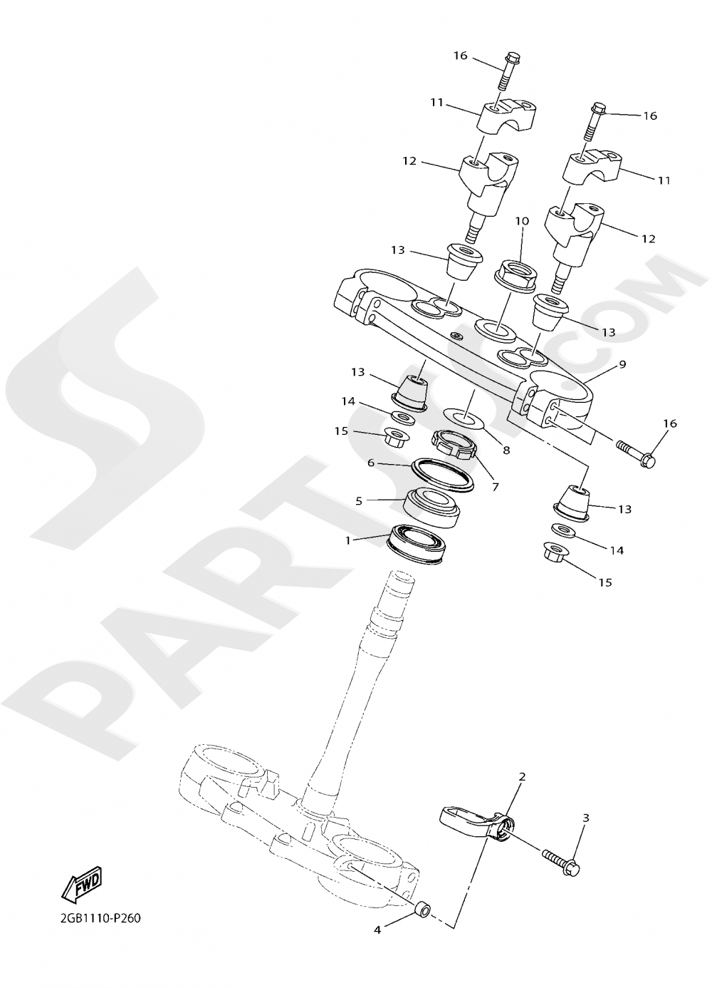STEERING Yamaha WR250F 2019