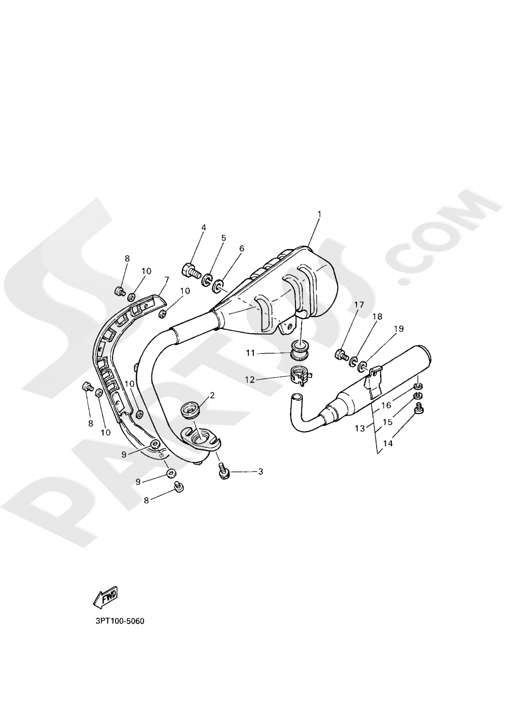 EXHAUST Yamaha PW50 2020