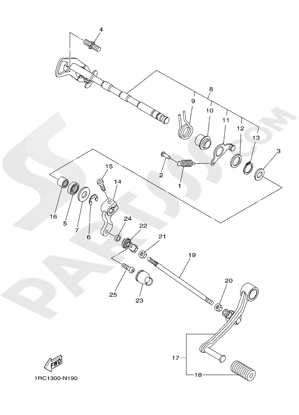 SHIFT SHAFT Yamaha TRACER 900 2020