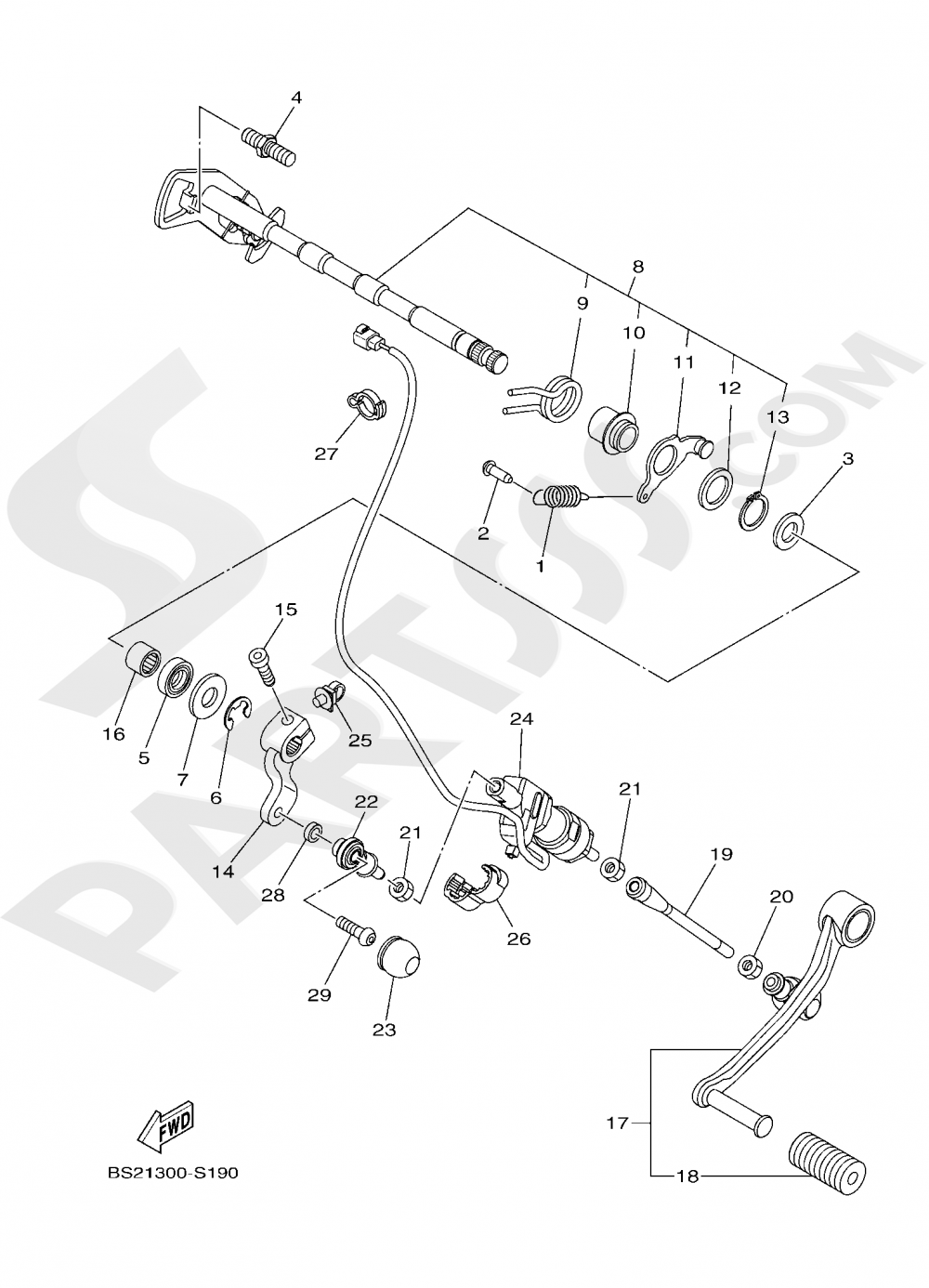 SHIFT SHAFT Yamaha MT-09 ABS 2020
