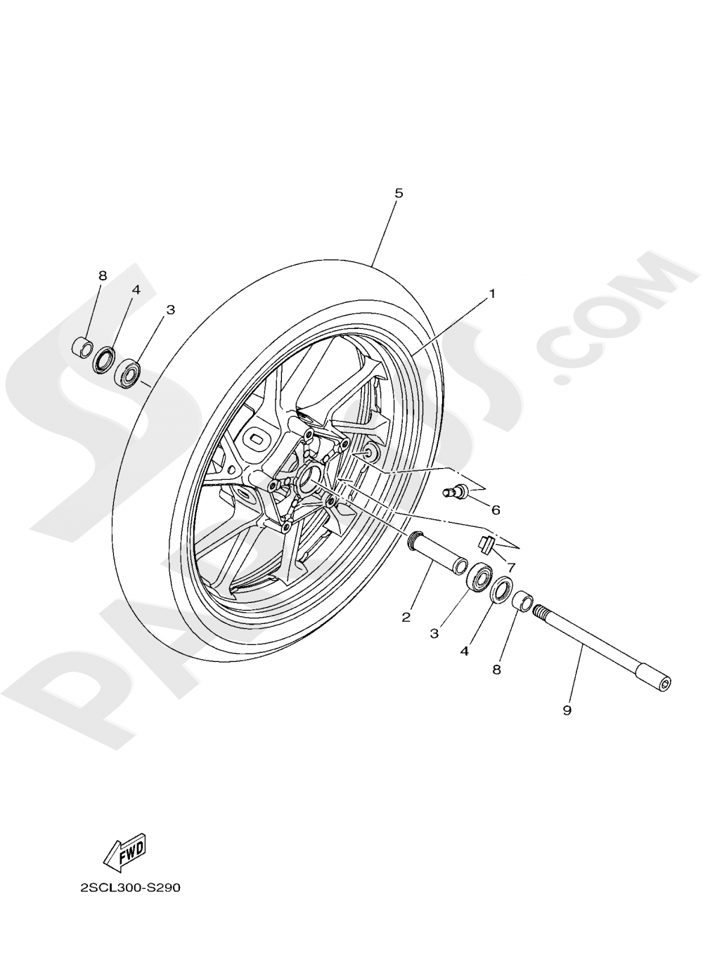FRONT WHEEL Yamaha MT-09 ABS 2020