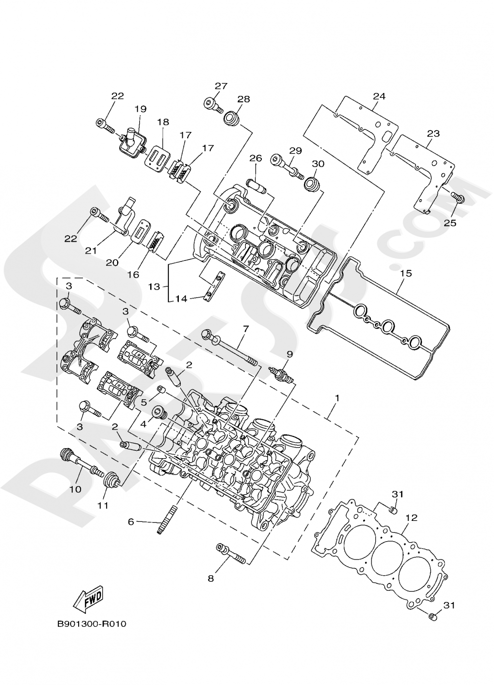 CYLINDER HEAD Yamaha MT-09 ABS 2020