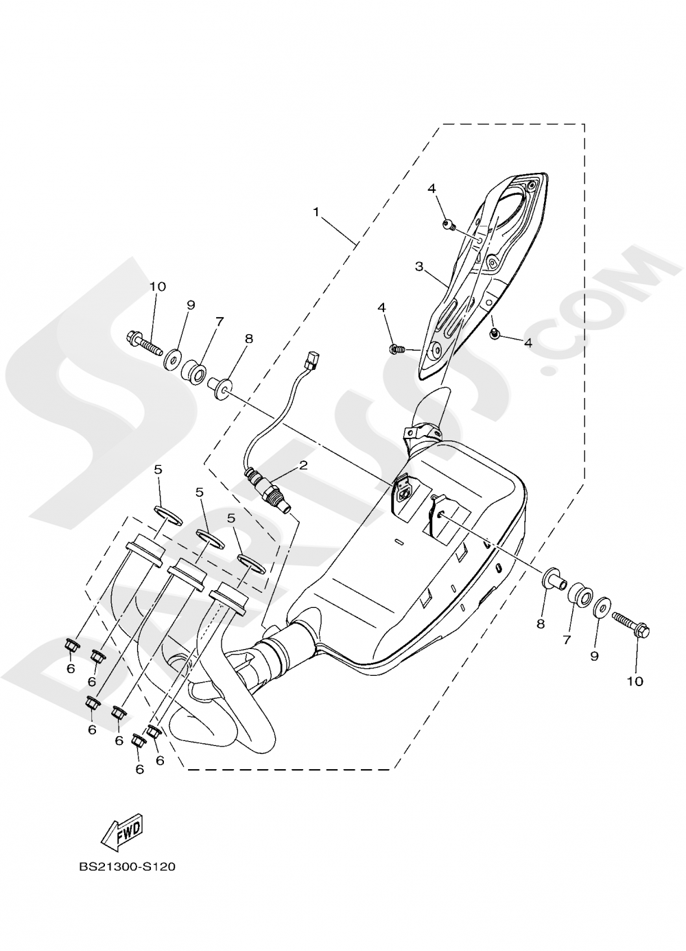 EXHAUST Yamaha MT-09 ABS 2019