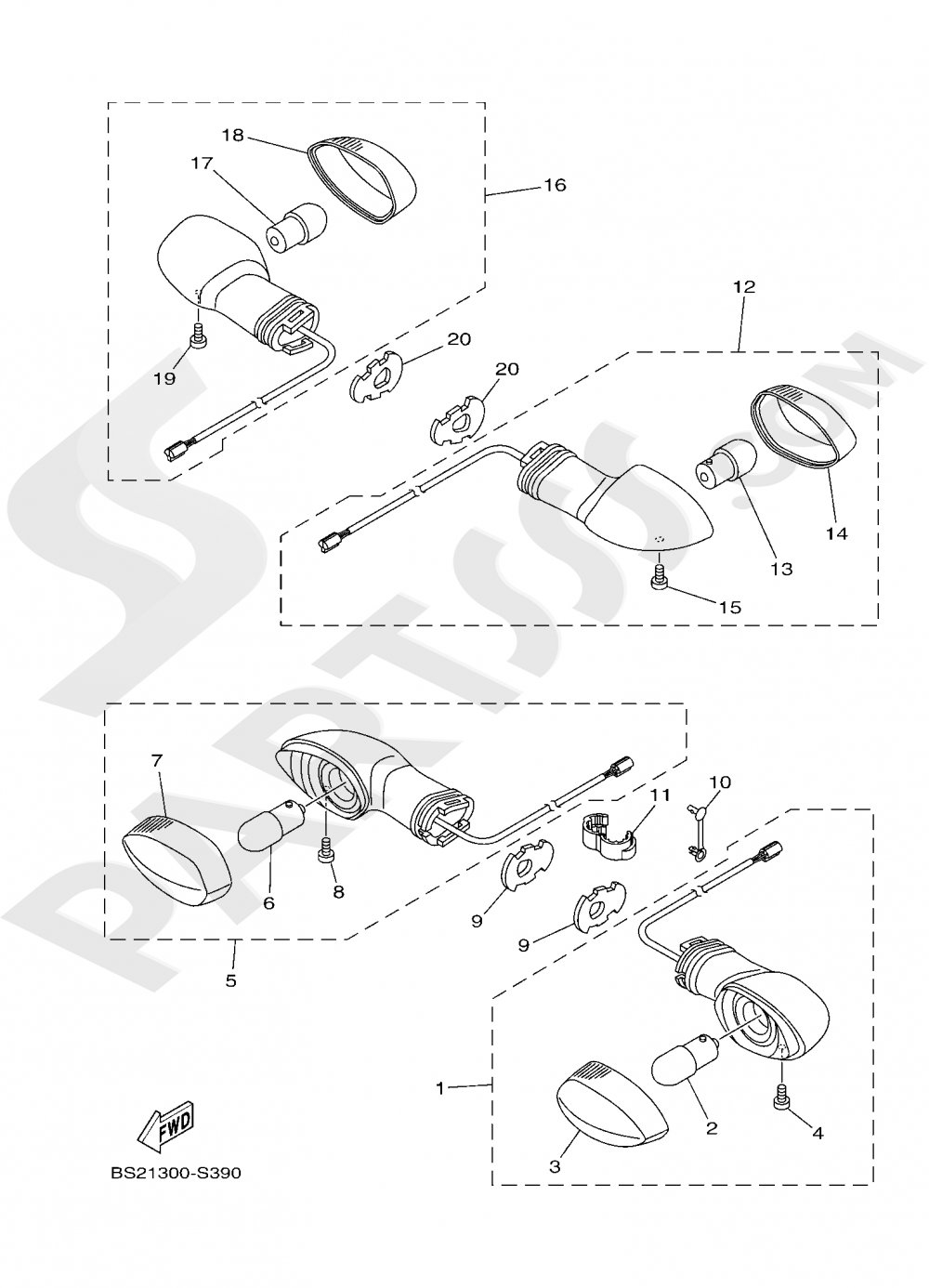 FLASHER LIGHT Yamaha MT-09 ABS 2019