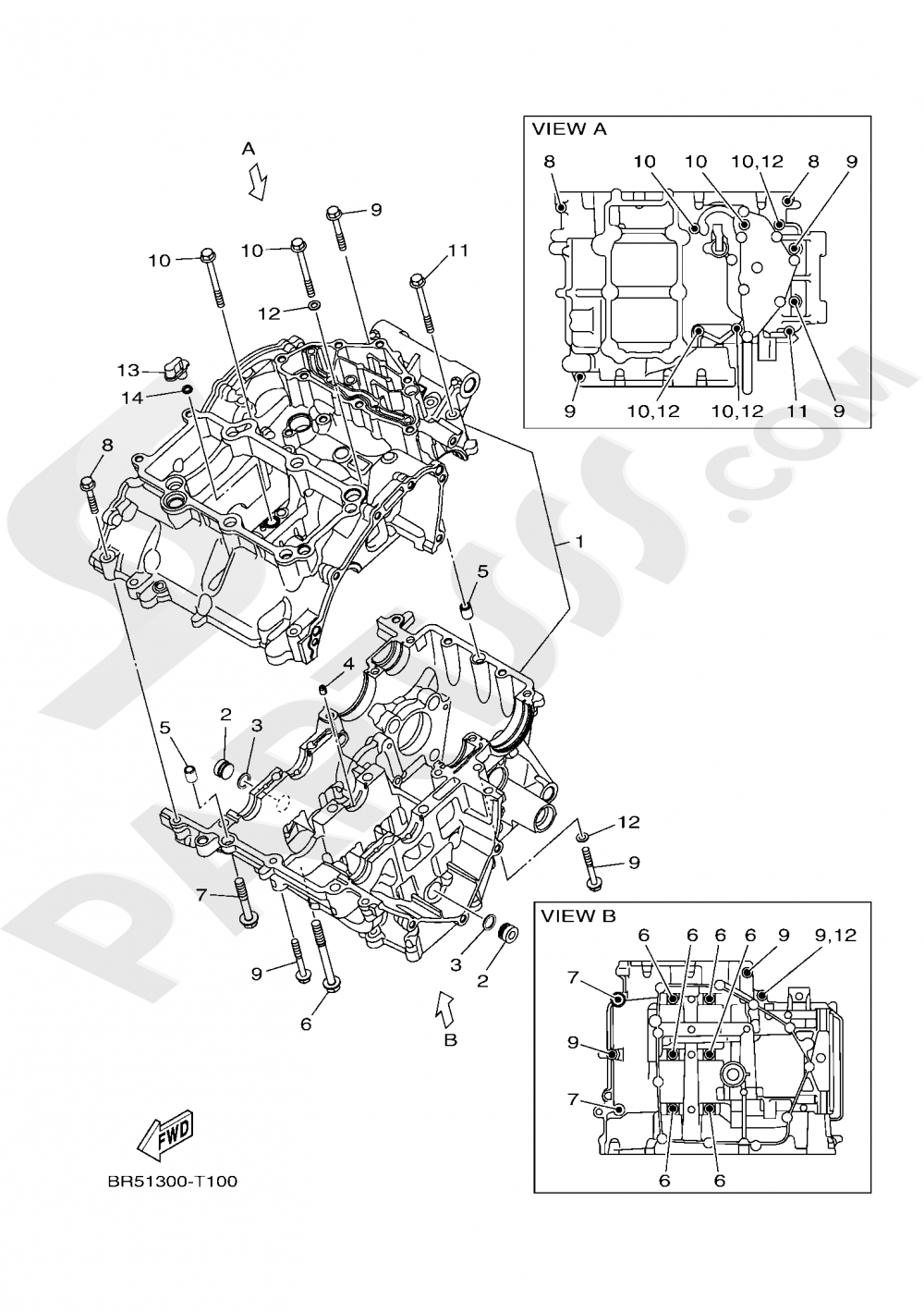 CRANKCASE Yamaha MT-03 ABS 300CC. 2018