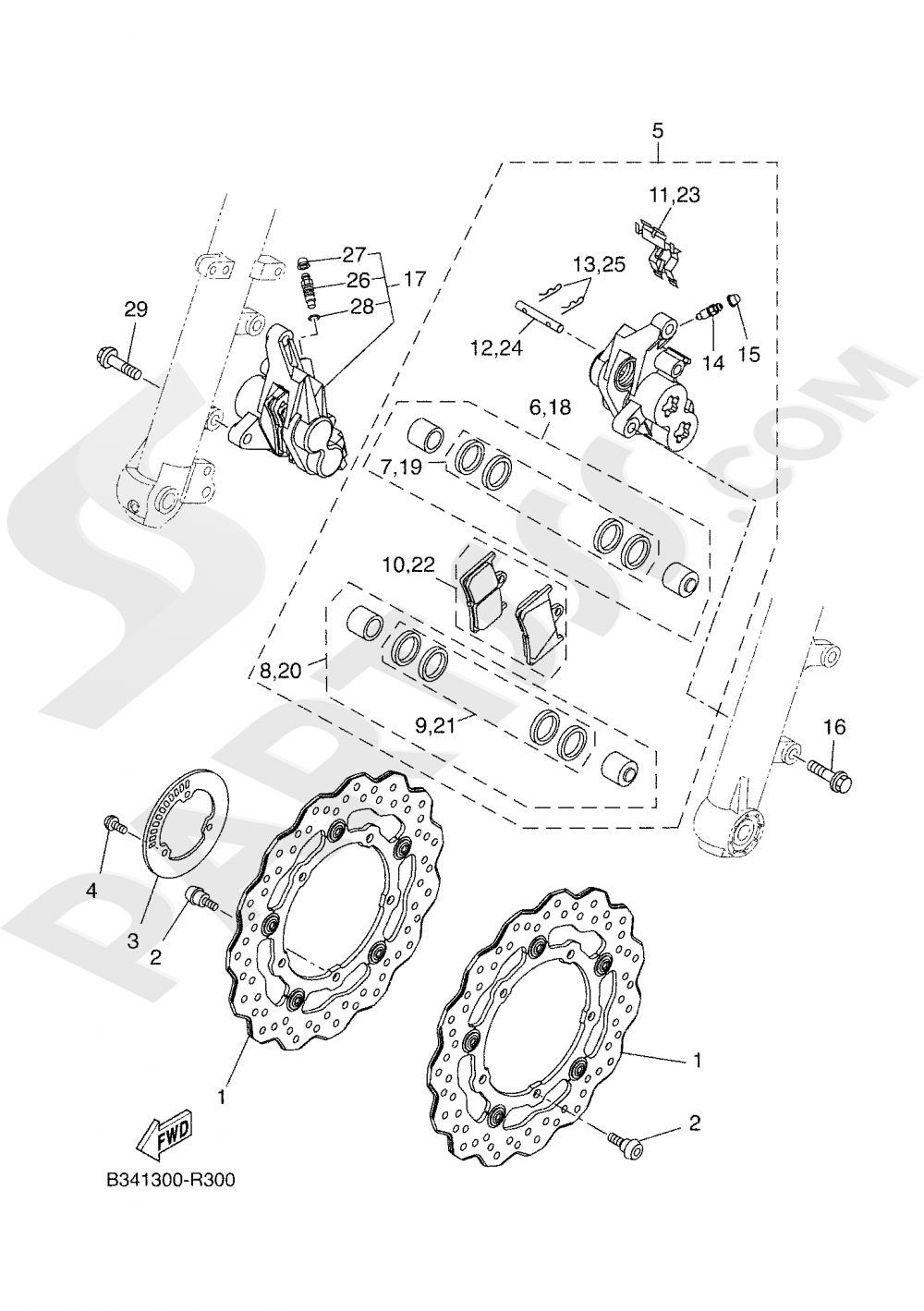 FRONT BRAKE CALIPER Yamaha XSR 700 2019