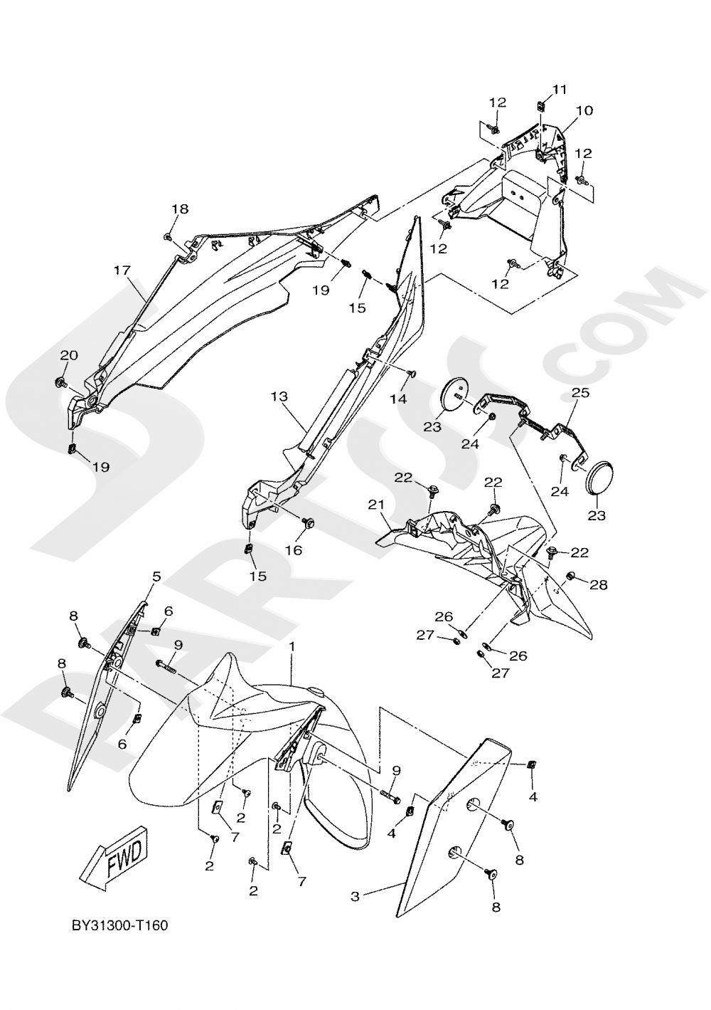 FENDER Yamaha X-MAX 300 TECH MAX 2020