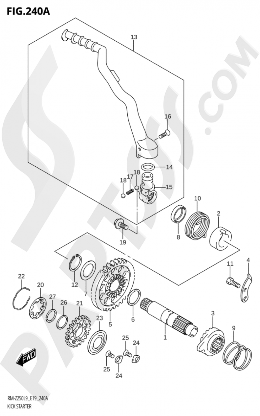 240A - KICK STARTER Suzuki RM-Z250 2019