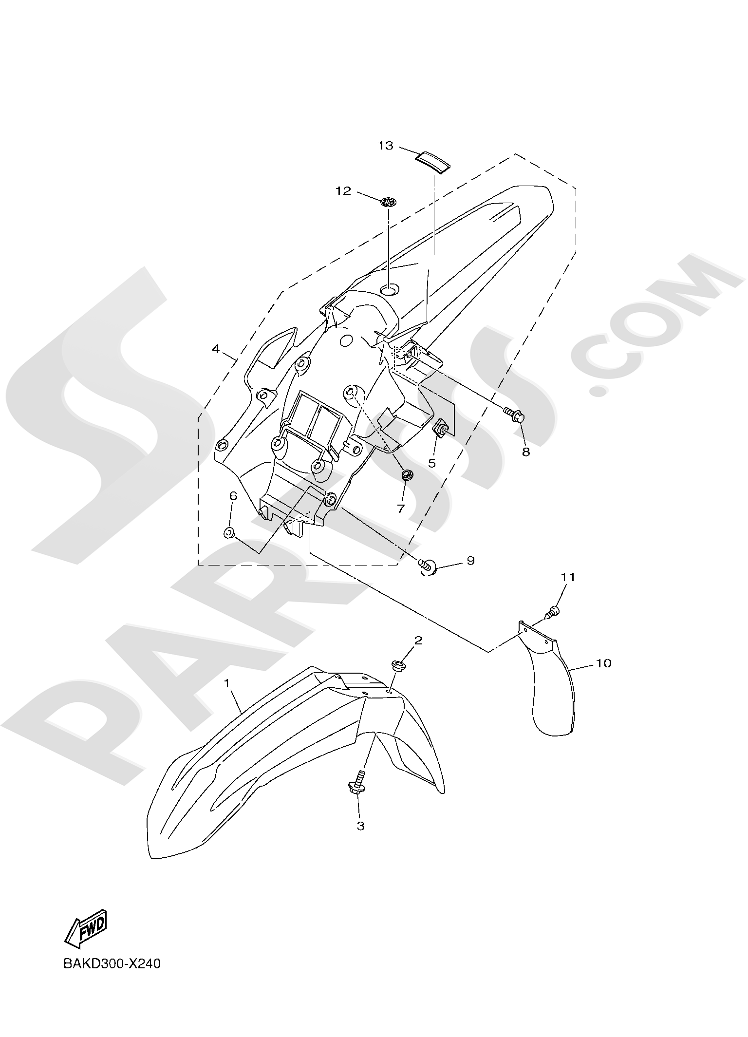 Yamaha WR250F 2022. 分解図 純正部品をオンライン購入