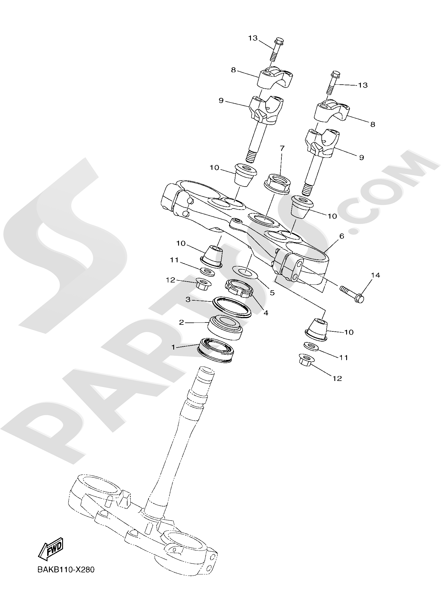 Yamaha WR250F 2022. 分解図 純正部品をオンライン購入