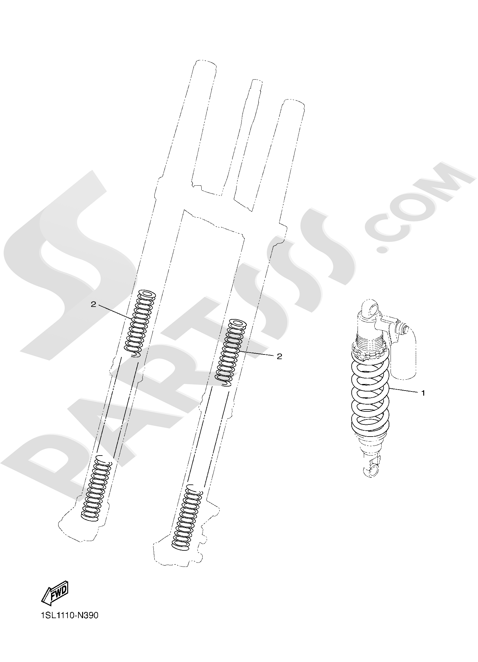 Yamaha WR250F 2022. 分解図 純正部品をオンライン購入