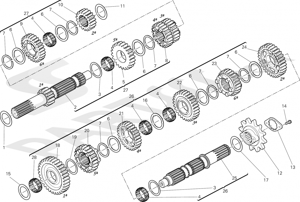 GEAR BOX [MOD:M796 ABS] Ducati Monster 796 2014